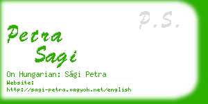 petra sagi business card
